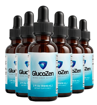 GlucoZen blood sugar support liquid drop bottles
